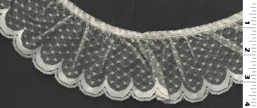 R0592 White, Ruffled Lace, American Lace for Less